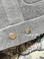 Dior Autumn/Winter Collection  Heavy duty Cashmere Double sided Woolen Jacquard Logo Jacket for Women. Available in two colors - Image 12
