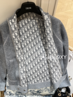 Dior Autumn/Winter Collection  Heavy duty Cashmere Double sided Woolen Jacquard Logo Jacket for Women. Available in two colors - Image 14