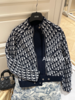 Dior Autumn/Winter Collection  Heavy duty Cashmere Double sided Woolen Jacquard Logo Jacket for Women. Available in two colors - Image 15