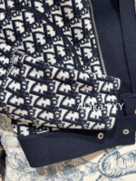 Dior Autumn/Winter Collection  Heavy duty Cashmere Double sided Woolen Jacquard Logo Jacket for Women. Available in two colors - Image 17