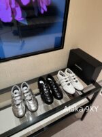 Dior High Quality/2024 Latest Silver Horn King  Baseball shoes are here! New diamond patterned lambskin sports shoes   Customized tire sheepskincow suedelambskin - Image 28