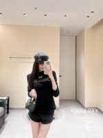 DIOR   24ss Early Autumn New Collection  Butterfly Letter Jacquard Round Neck, Gold Thread Embroidered Logo, Wool Knitted Sweater Available in Black and White - Image 28
