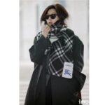BURBERRY "Early Autumn Outfit for High School Ladies"  The new wool plaid hooded shawl scarf for autumn and winter 24 is hereDopamine colored hooded shawl is optional