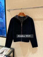 Hermes Early Spring New Collection  Double sided Wool/Cashmere Zipper Jacquard Logo Coat for Women. - Image 22