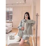 Miumiu24 Early Autumn Fashionable Casual Comfortable Zipper Collar Embroidered Jacket Coat Women/Sports Half Skirt Set Half Skirt - Image 12
