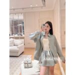 Miumiu24 Early Autumn Fashionable Casual Comfortable Zipper Collar Embroidered Jacket Coat Women/Sports Half Skirt Set Half Skirt - Image 21