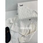 miumiu   24ss new college style simple embroidery Fried Dough Twists jacquard small Vneck pullover knitting women. - Image 11