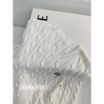 miumiu   24ss new college style simple embroidery Fried Dough Twists jacquard small Vneck pullover knitting women. - Image 14