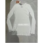 Miumiu High Version) Beautiful Texture Pure Desire Base Shirt White Thin Long SleeveZP Consistent Tencel Cotton Fabric Comfortable and Skin friendly - Image 7