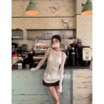 Miumiu High Version) Beautiful Texture Pure Desire Base Shirt White Thin Long SleeveZP Consistent Tencel Cotton Fabric Comfortable and Skin friendly - Image 11