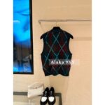 Chanel's "French Retro Street Relaxation" 24A Autumn/Winter New Collection  Women's Vneck Diamond Grid Color blocked Cashmere Sweater. Imported Kashmir cashmere fabric - Image 7
