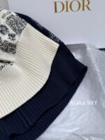 DIOR High Quality 024 AutumnWinter New Collection  Paris map embroidery high neck wool jacquard logo knitted cardigan zipper jacket for women - Image 22