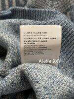 Miumiu  2024SS Early Autumn New CollectionClassic Jacquard Letter Logo Blue Series Half High Neck/Vneck Wool Knitted Cardigan Coat for Women. - Image 22