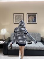 DIOR D  2024 Early Autumn New Collection  Cashmere Jacquard Logo Hoodie with Double sided Zipper Knitted Cardigan Coat for Women. - Image 5