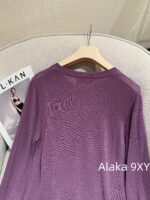 Miumiu Super BeautyWhitening Artifact  24ss Early Autumn New Collection Grape Purple  Color scheme: 100 imported wool knitted cardigan with long sleeves - Image 10