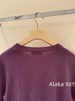 Miumiu Super BeautyWhitening Artifact  24ss Early Autumn New Collection Grape Purple  Color scheme: 100 imported wool knitted cardigan with long sleeves - Image 20
