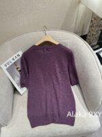 Miumiu Super BeautyWhitening Artifact  24ss Early Autumn New Collection Grape Purple  Color scheme: 100 imported wool knitted cardigan with long sleeves - Image 21