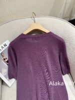 Miumiu Super BeautyWhitening Artifact  24ss Early Autumn New Collection Grape Purple  Color scheme: 100 imported wool knitted cardigan with long sleeves - Image 22