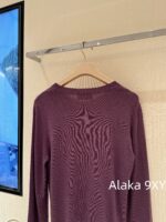 Miumiu Super BeautyWhitening Artifact  24ss Early Autumn New Collection Grape Purple  Color scheme: 100 imported wool knitted cardigan with long sleeves - Image 44