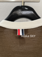 THOM BROWNE   24 Autumn/Winter New CollectionTB New Season Color blocked Dark Brown Knitted Australian/Wool Sweater Cardigan Coat for Women - Image 18