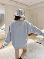 ACNE Studios 24 Autumn New Collection  Estimated Old Hand Worn Hole Flower Yarn Fabric Round Neck Hoodie Men's and Women's Same Long Sleeve Top - Image 5