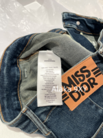 Dior  Early Autumn Street Brushing PantsD  2024 early autumn new collection pocket embroidered letter logo gradient denim blue color scheme high waist slimming wide leg pants for women. - Image 5