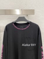 Chrome Hearts is a musthave for trendsetters  Kluo  2024 SS early autumn new collection round neck long sleeved model letter logo base Tshirt for women. - Image 5