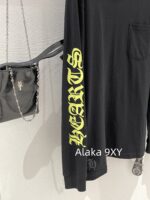 Chrome Hearts is a musthave for trendsetters  Kluo  2024 SS early autumn new collection round neck long sleeved model letter logo base Tshirt for women. - Image 7