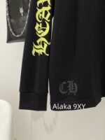 Chrome Hearts is a musthave for trendsetters  Kluo  2024 SS early autumn new collection round neck long sleeved model letter logo base Tshirt for women. - Image 11