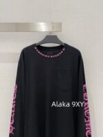 Chrome Hearts is a musthave for trendsetters  Kluo  2024 SS early autumn new collection round neck long sleeved model letter logo base Tshirt for women. - Image 16