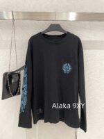 Chrome Hearts is a musthave for trendsetters  Kluo  2024 SS early autumn new collection round neck long sleeved model letter logo base Tshirt for women. - Image 28