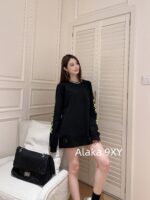 Chrome Hearts is a musthave for trendsetters  Kluo  2024 SS early autumn new collection round neck long sleeved model letter logo base Tshirt for women. - Image 31