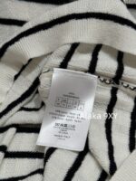 Dior's "Pure Desire Atmosphere" D  24 Early Autumn New Collection Color blocked Striped Knitted Top for Women/One Shoulder Small Shirt to Show Thinning and Body Shape - Image 12
