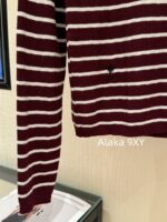 Dior's "Pure Desire Atmosphere" D  24 Early Autumn New Collection Color blocked Striped Knitted Top for Women/One Shoulder Small Shirt to Show Thinning and Body Shape - Image 28