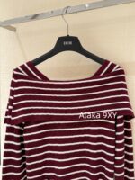 Dior's "Pure Desire Atmosphere" D  24 Early Autumn New Collection Color blocked Striped Knitted Top for Women/One Shoulder Small Shirt to Show Thinning and Body Shape - Image 29