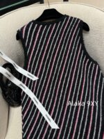 Chanel is incredibly beautiful  New Collection for Autumn/Winter Season 24: Colorful Yarn, Twill Wool, Knitted Jacquard, Round Neck, Sleeveless Zipper style Vest Coat/Dress - Image 5