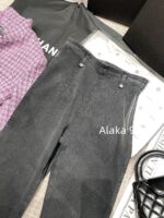 Chanel slimming pants ”  24/7 Early Autumn New CollectionTwo Side Zipper Slim Fit Elastic High Waist Pencil/Small Leg Pants Versatile and Versatile - Image 9