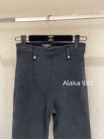 Chanel slimming pants ”  24/7 Early Autumn New CollectionTwo Side Zipper Slim Fit Elastic High Waist Pencil/Small Leg Pants Versatile and Versatile - Image 13
