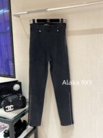 Chanel slimming pants ”  24/7 Early Autumn New CollectionTwo Side Zipper Slim Fit Elastic High Waist Pencil/Small Leg Pants Versatile and Versatile - Image 16