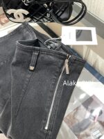Chanel slimming pants ”  24/7 Early Autumn New CollectionTwo Side Zipper Slim Fit Elastic High Waist Pencil/Small Leg Pants Versatile and Versatile - Image 21