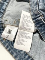 miumiu  2024 Early Autumn New Collection  Classic Knife Cut Letter Logo Collar Denim Coat for Women. Same style as Zhang Yuanying - Image 6