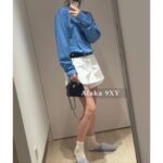 MIUMIU Early Autumn Universal Base Long Sleeve T is Coming24 New American Style Embroidered Letter Pocket Logo 100 Imported Cotton Fabric - Image 10