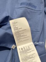 MIUMIU Early Autumn Universal Base Long Sleeve T is Coming24 New American Style Embroidered Letter Pocket Logo 100 Imported Cotton Fabric - Image 18