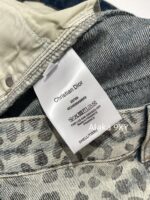 DIOR  D  2024 early autumn new collection leopard print polka dot color blending high waist slimming straight leg wide leg jeans for women   You can also wear a pear shaped figure to show off your weight and figure - Image 3