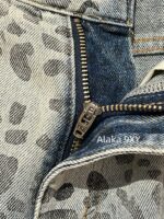 DIOR  D  2024 early autumn new collection leopard print polka dot color blending high waist slimming straight leg wide leg jeans for women   You can also wear a pear shaped figure to show off your weight and figure - Image 13