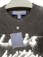 LOUIS VUITTON Haute SensationMust Buy White Rich Beauty   2024 autumn and winter new high proportion cashmere mohair long hair blended letter logo knitted short sleeved Tshirt sweater for women. - Image 5