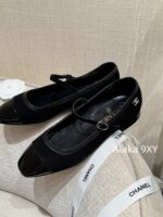 CHANEL  24A Autumn/Winter New Collection ShowDiamond Logo Color blocked Mary Jane Single Shoes for Women. - Image 14