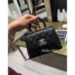 CHANEL's cute little trash bag is here   24CoCo Handle Mini Handle Chain Bag/Diagonal Span/Handbag Full Leather Imported Leather Gift Box Packaging