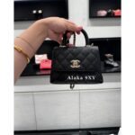 CHANEL's cute little trash bag is here   24CoCo Handle Mini Handle Chain Bag/Diagonal Span/Handbag Full Leather Imported Leather Gift Box Packaging - Image 8