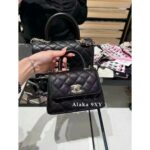 CHANEL's cute little trash bag is here   24CoCo Handle Mini Handle Chain Bag/Diagonal Span/Handbag Full Leather Imported Leather Gift Box Packaging - Image 11